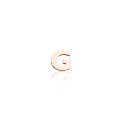 Mini Letter Sphere Chain Necklace (Rose Gold)