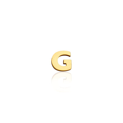 Mini Letter Sphere Chain Necklace (Gold)