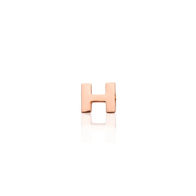 Mini Letter Sphere Chain Necklace (Rose Gold)