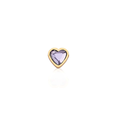Mini Heart Birthstone Bracelet (Gold)