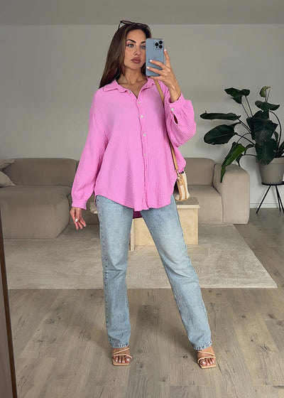 Musselin-Bluse Rosa