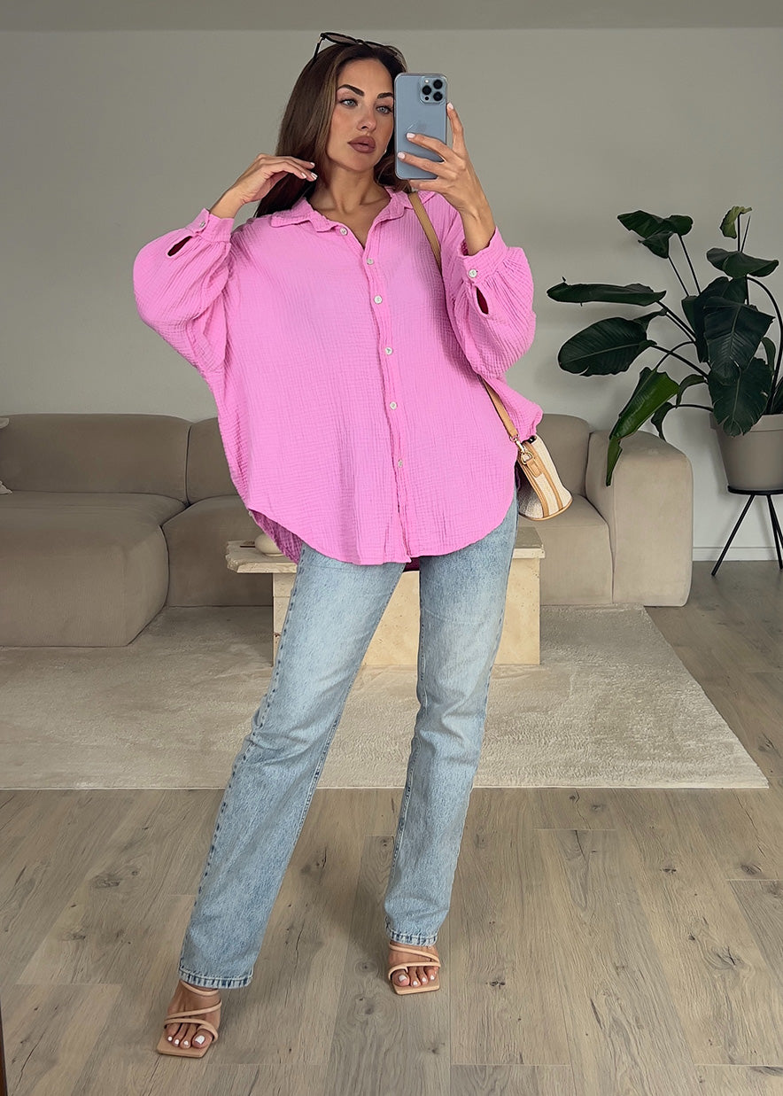 Musselin-Bluse Rosa