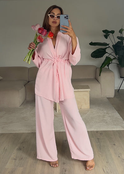 Set aus Oberteil und Hose Rosa