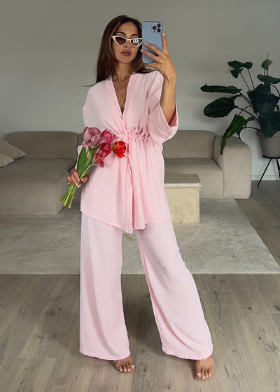 Set aus Oberteil und Hose Rosa