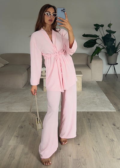 Set aus Oberteil und Hose Rosa