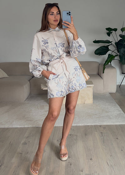 Zweiteiler-Set mit floralem Print