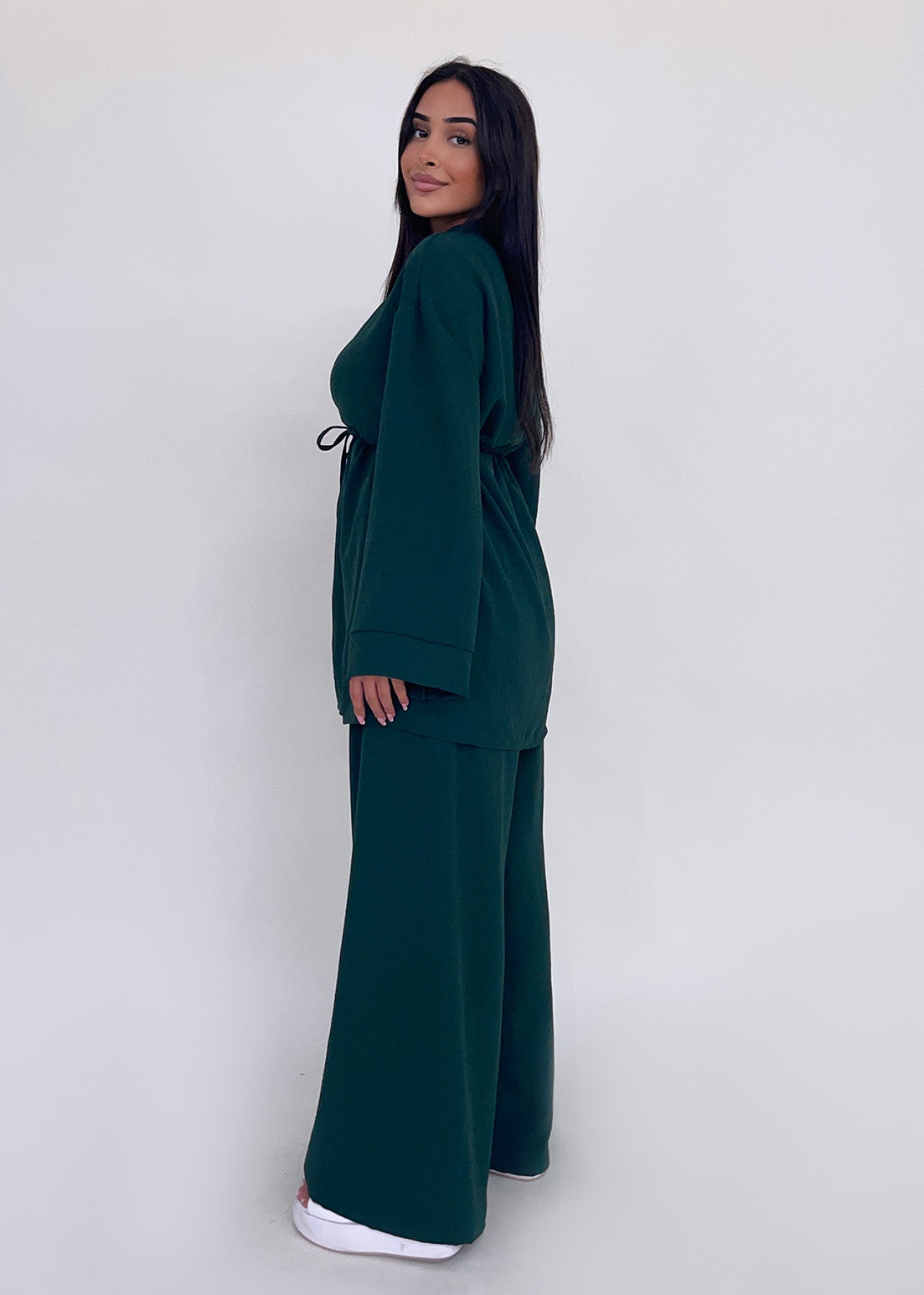 Set aus Oberteil und Hose Dunkelgrün