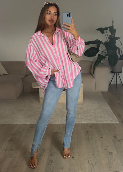 Gestreifte Musselin Bluse