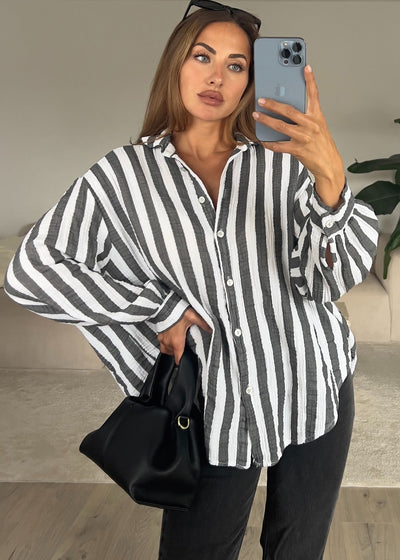 Gestreifte Musselin Bluse