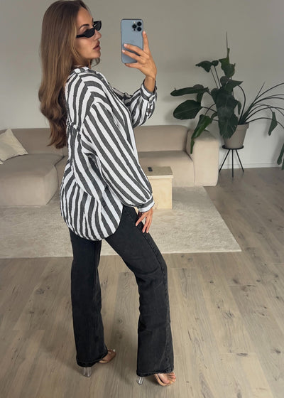 Gestreifte Musselin Bluse