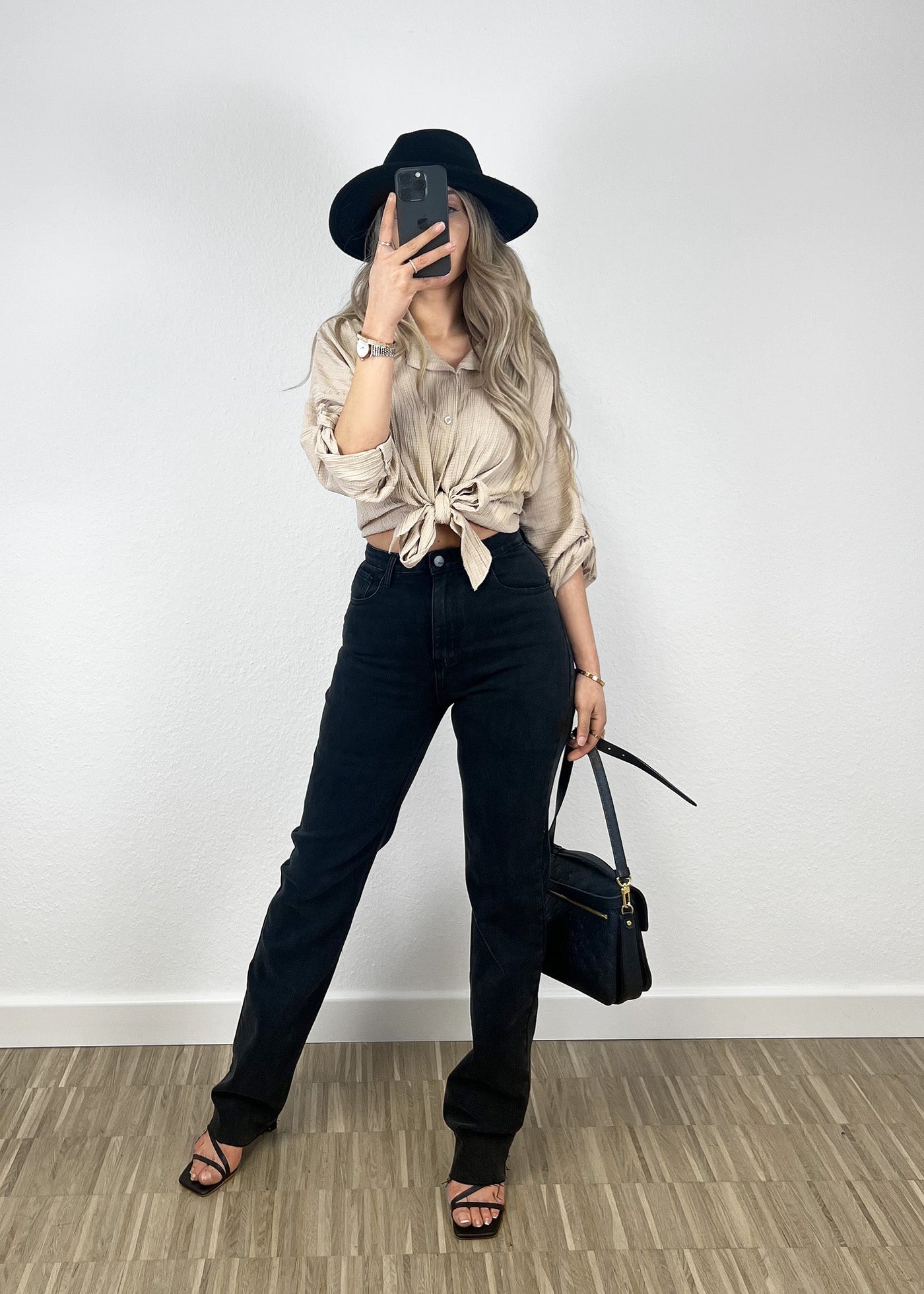 Bluse zum Binden