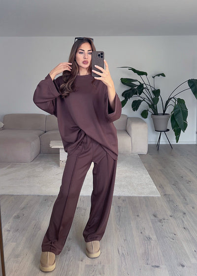 Oversize Zweiteiler Braun