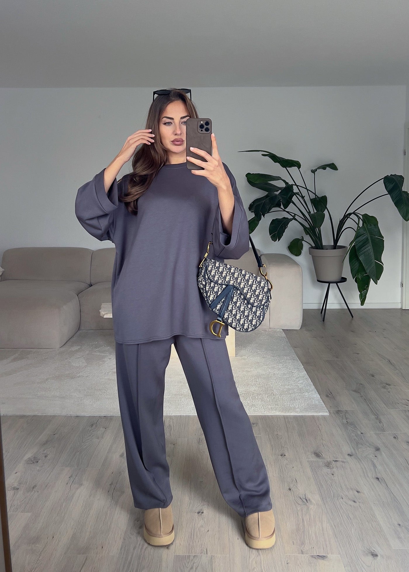 Oversize Zweiteiler Grau