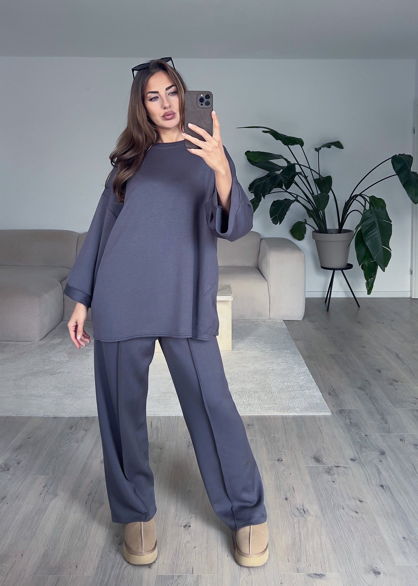 Oversize Zweiteiler Grau