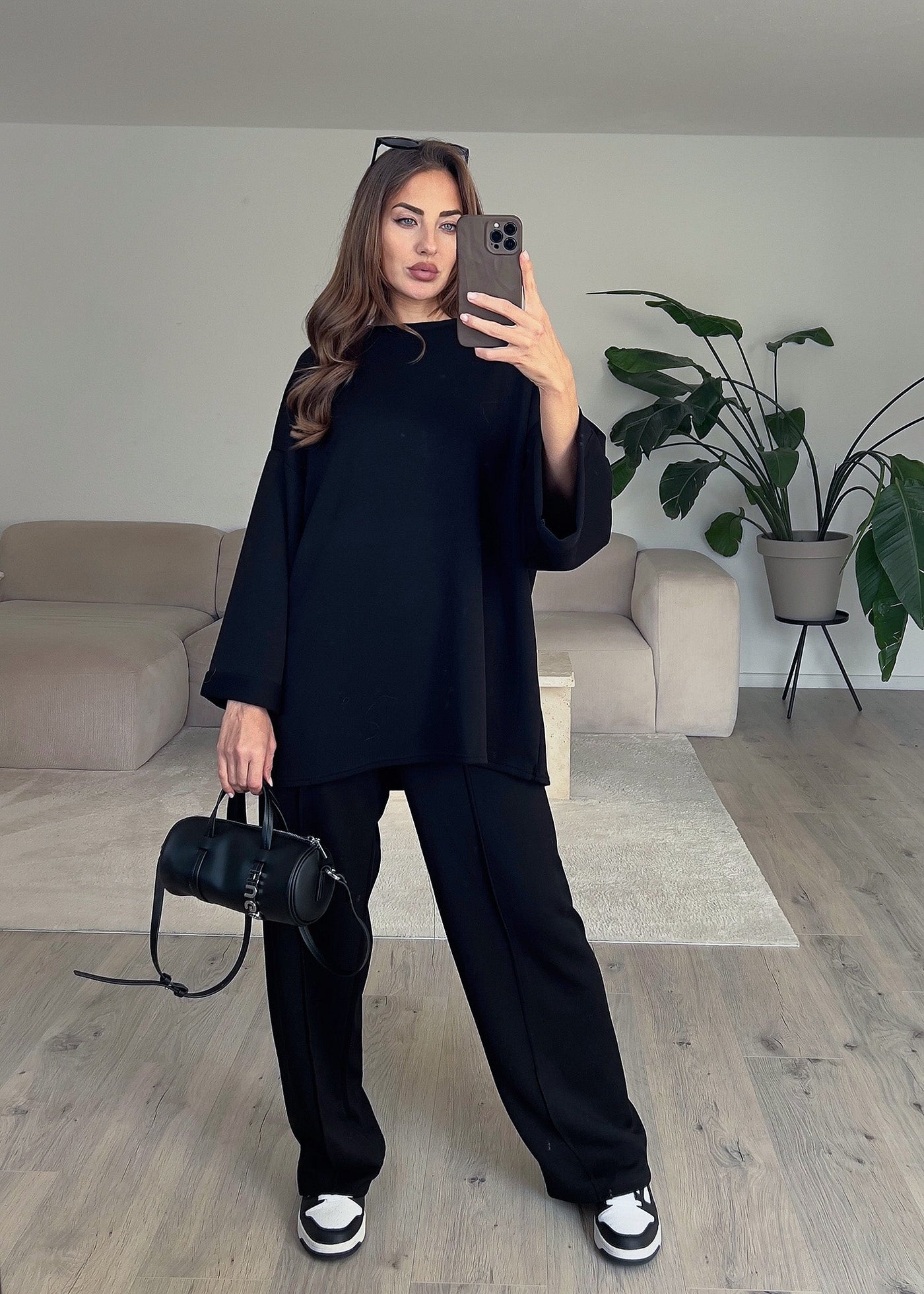 Oversize Zweiteiler Schwarz