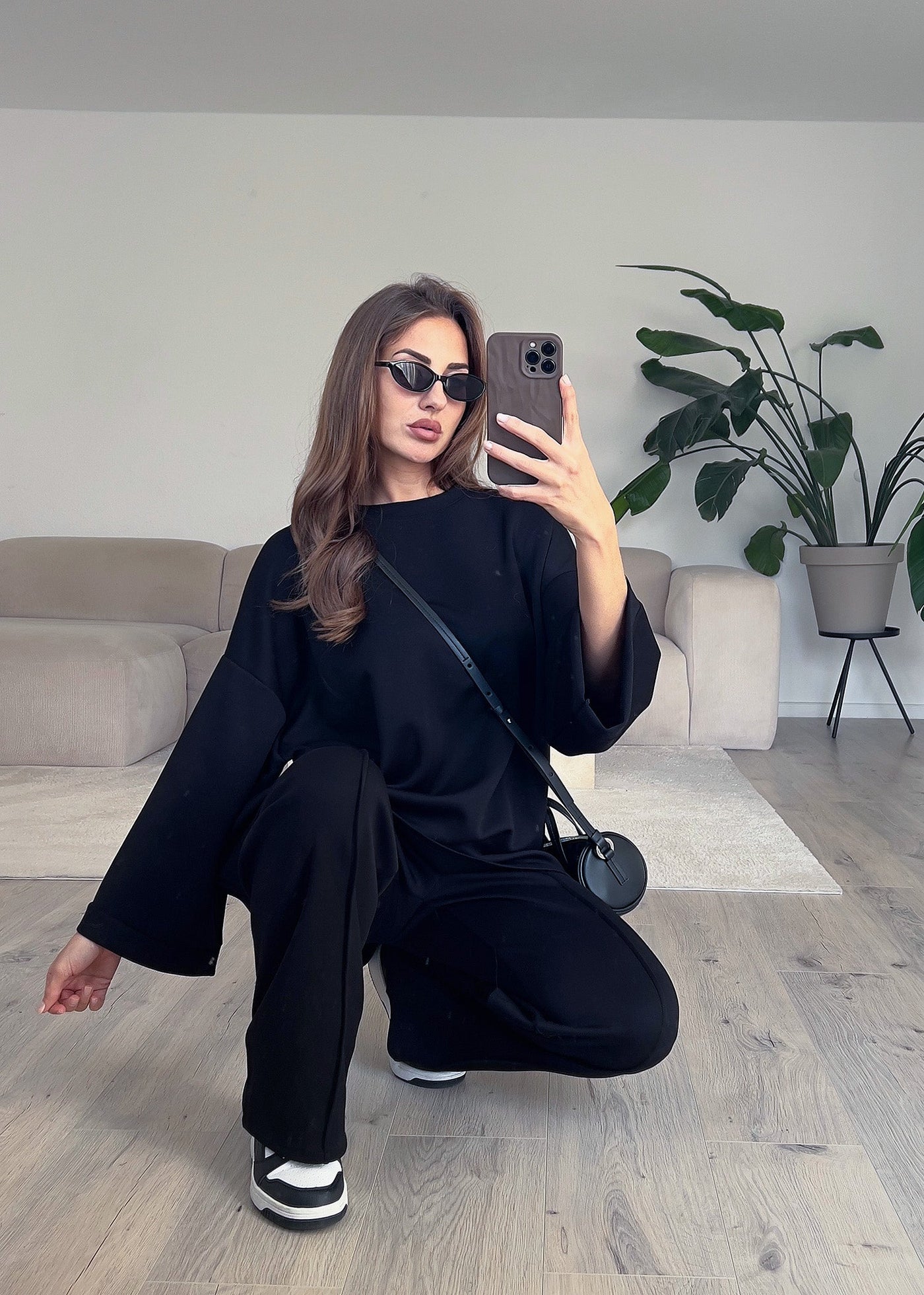 Oversize Zweiteiler Schwarz
