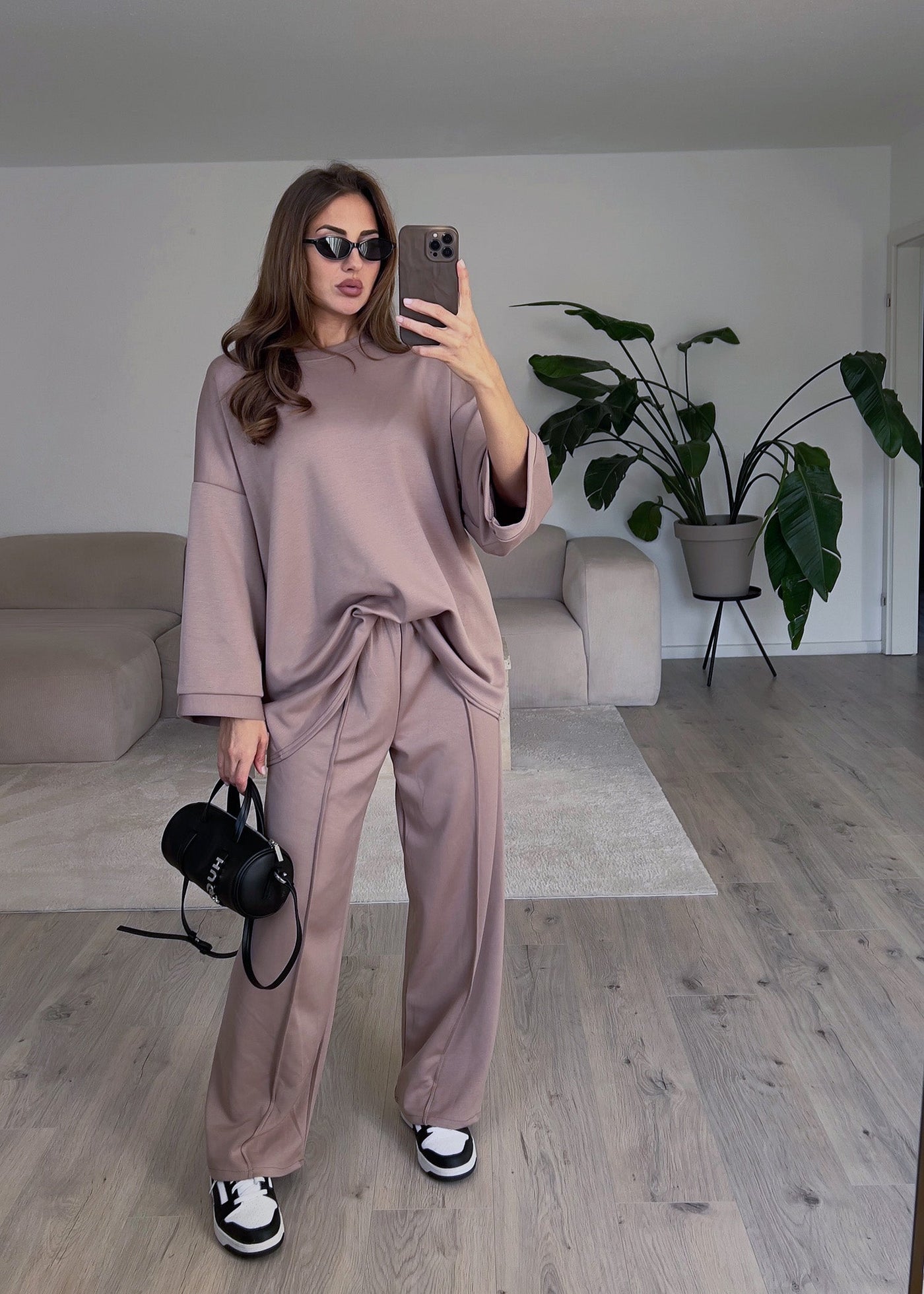 Oversize Zweiteiler Taupe