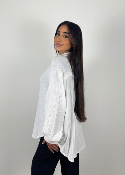 Musselin-Bluse Weiß