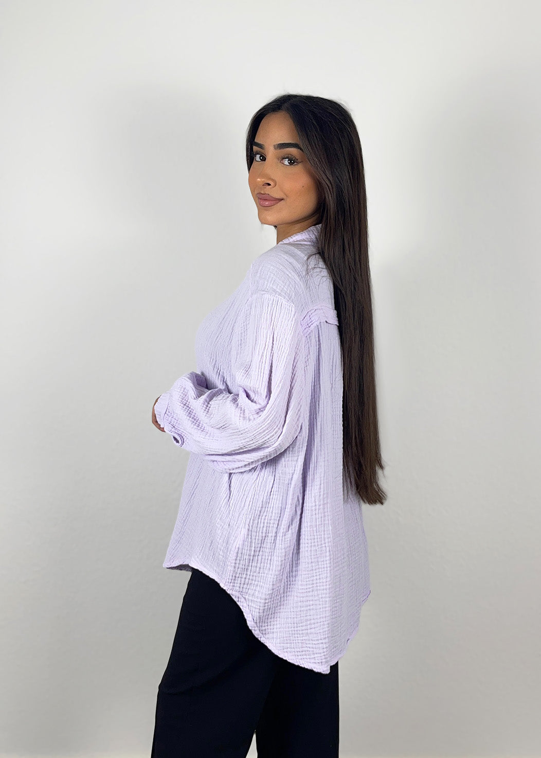 Musselin-Bluse Flieder