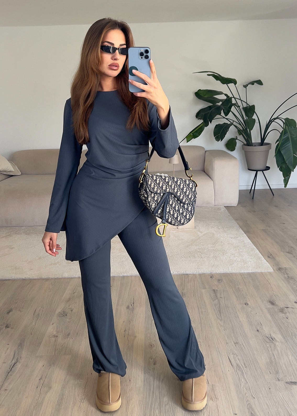 Casual Chic Set Grau