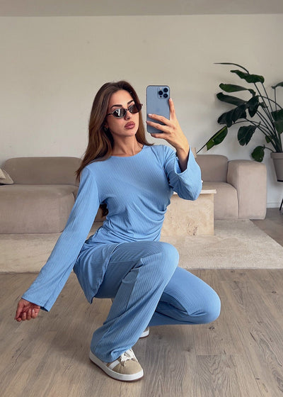 Casual Chic Set Hellblau
