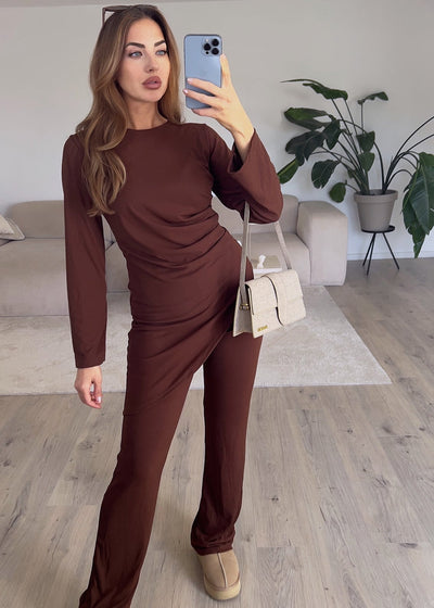 Casual Chic Set Braun