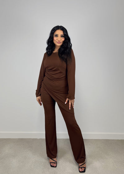 Casual Chic Set Braun