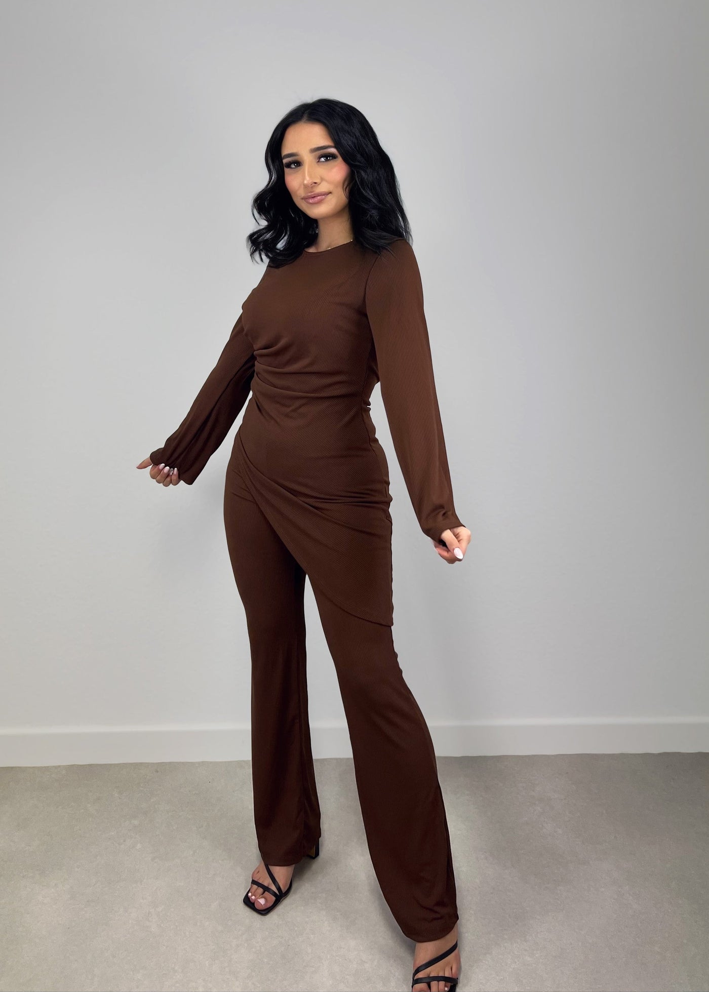 Casual Chic Set Braun
