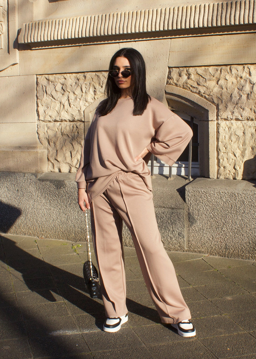 Oversize Zweiteiler Taupe