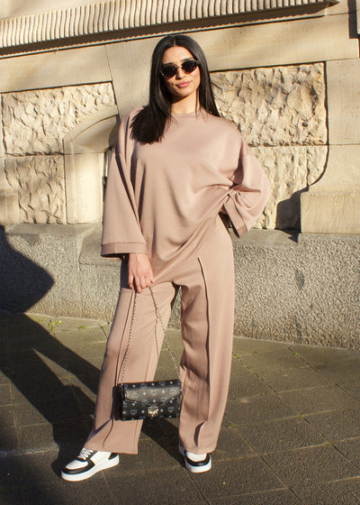 Oversize Zweiteiler Taupe