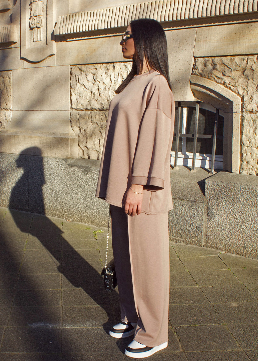 Oversize Zweiteiler Taupe