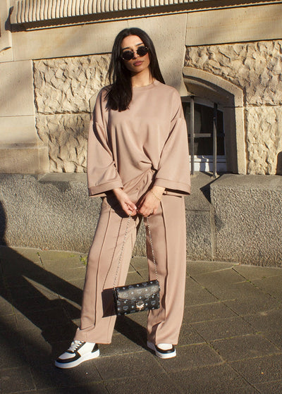 Oversize Zweiteiler Taupe