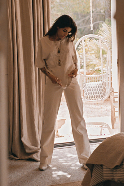 The Muse Neutrale Jeans Hellbeige