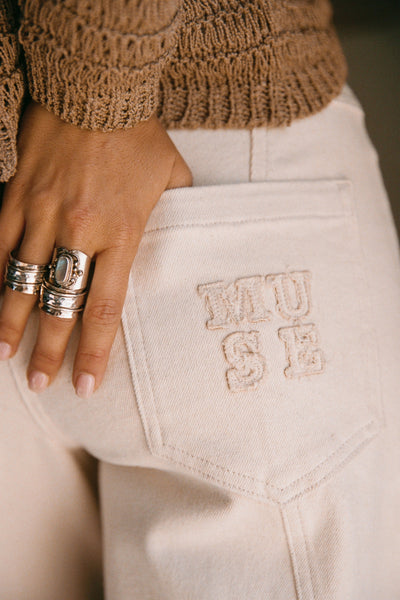 The Muse Neutrale Jeans Hellbeige