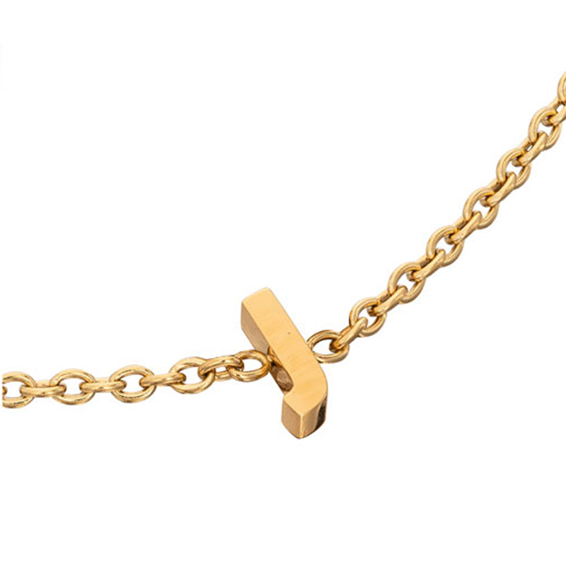Birthstone & Little Luxe Letter Bracelet (Gold)