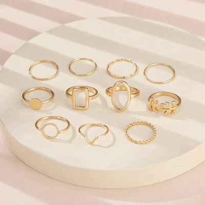 Set mit 11 Vintage Silberringen