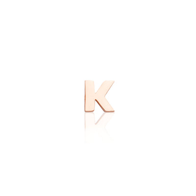 Mini Letter Sphere Chain Necklace (Rose Gold)
