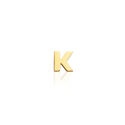 Mini Letter Sphere Chain Necklace (Gold)