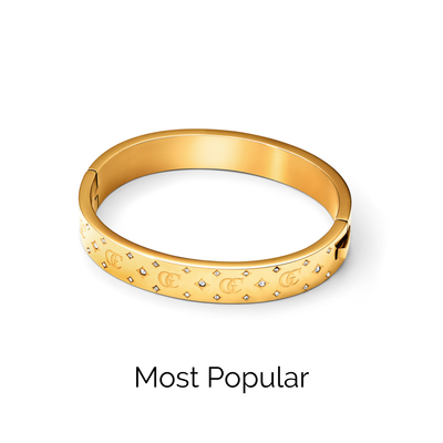 Own Way Monogram Bangle (Gold)