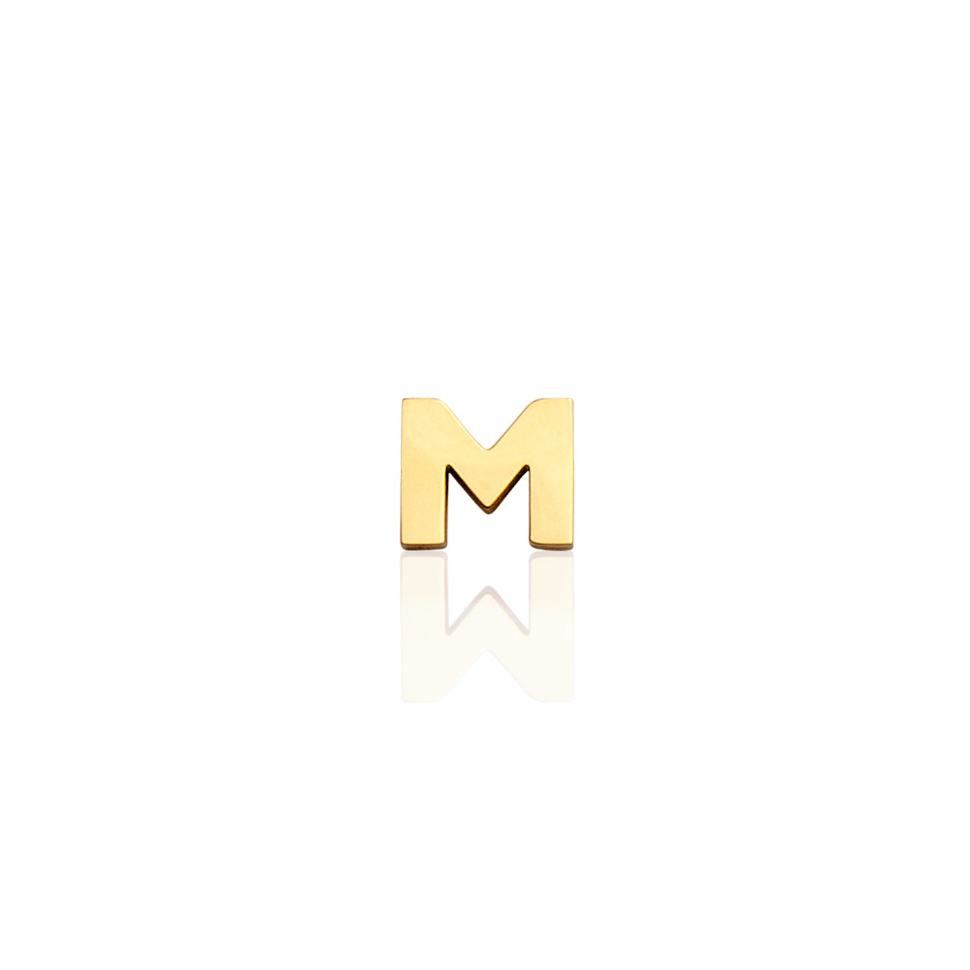 Mini Letter Sphere Chain Necklace (Gold)