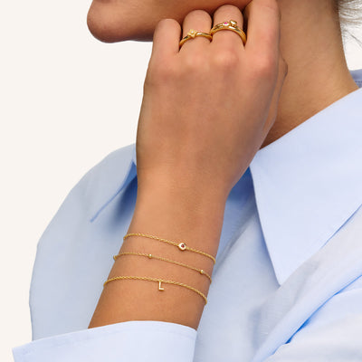 Fine Single Charm Bracelet (Gold)