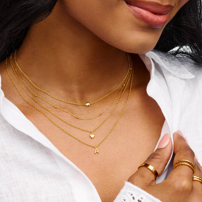 Fine Molten Birthstone Necklace (Gold)