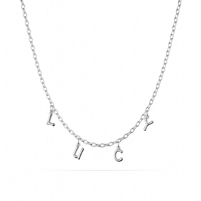Made Mine Fine Name Necklace (Silver)