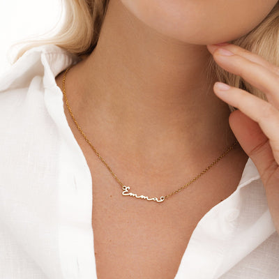 Signature Name Necklace (Gold)