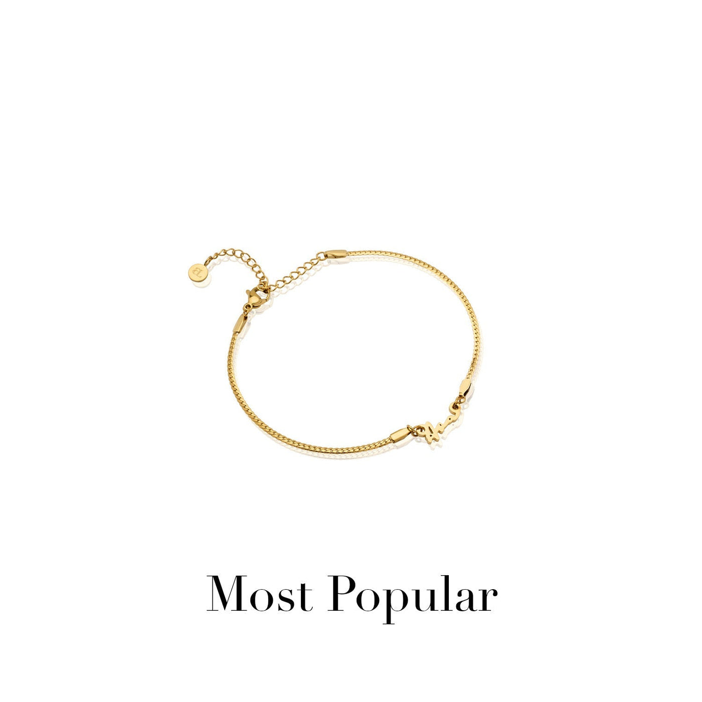 Mini Signature Name Bracelet (Gold)