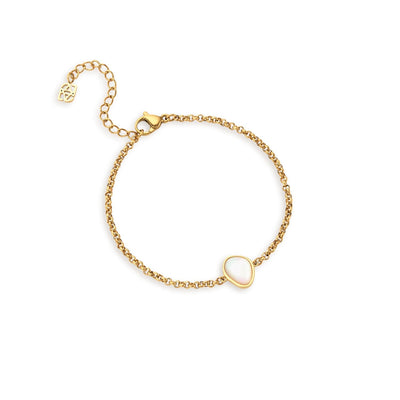 Organic Moonstone Bracelet (Gold)