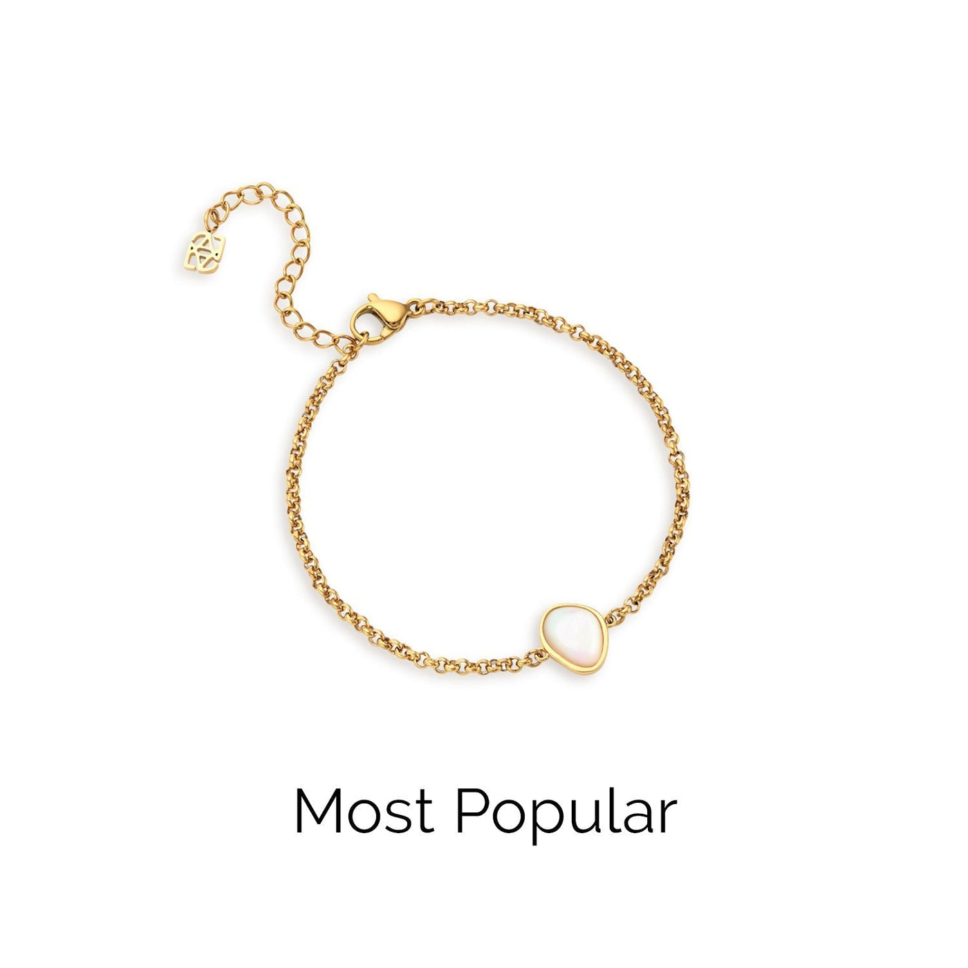 Organic Moonstone Bracelet (Gold)
