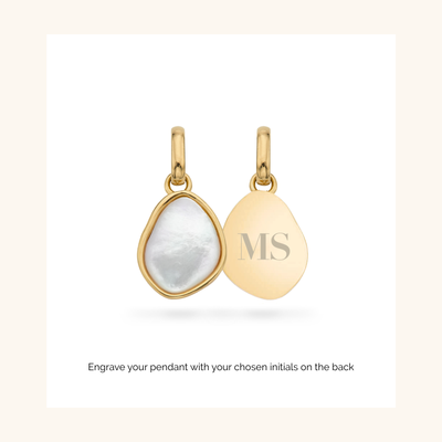 Organic Moonstone Necklace (Gold)