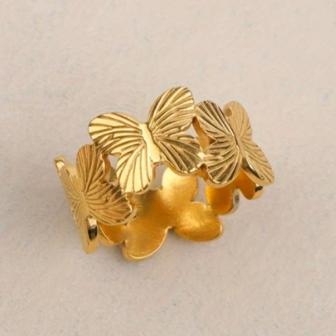 Goldener Schmetterlingsring