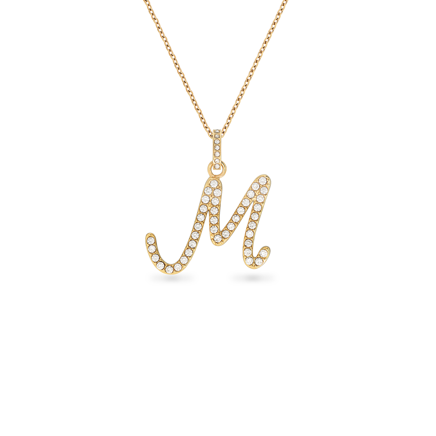 Pavé Initial Necklace (Gold)